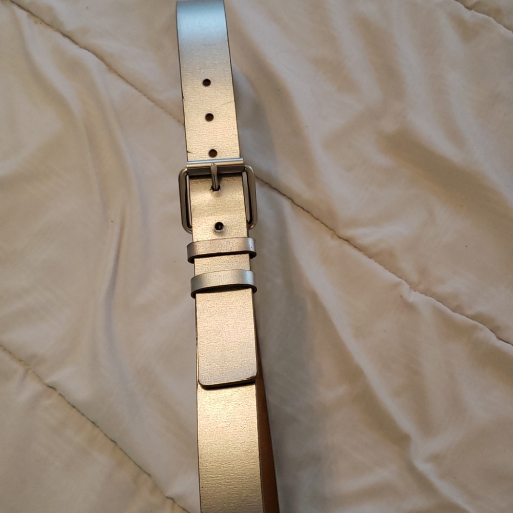 Silver toned XL belt